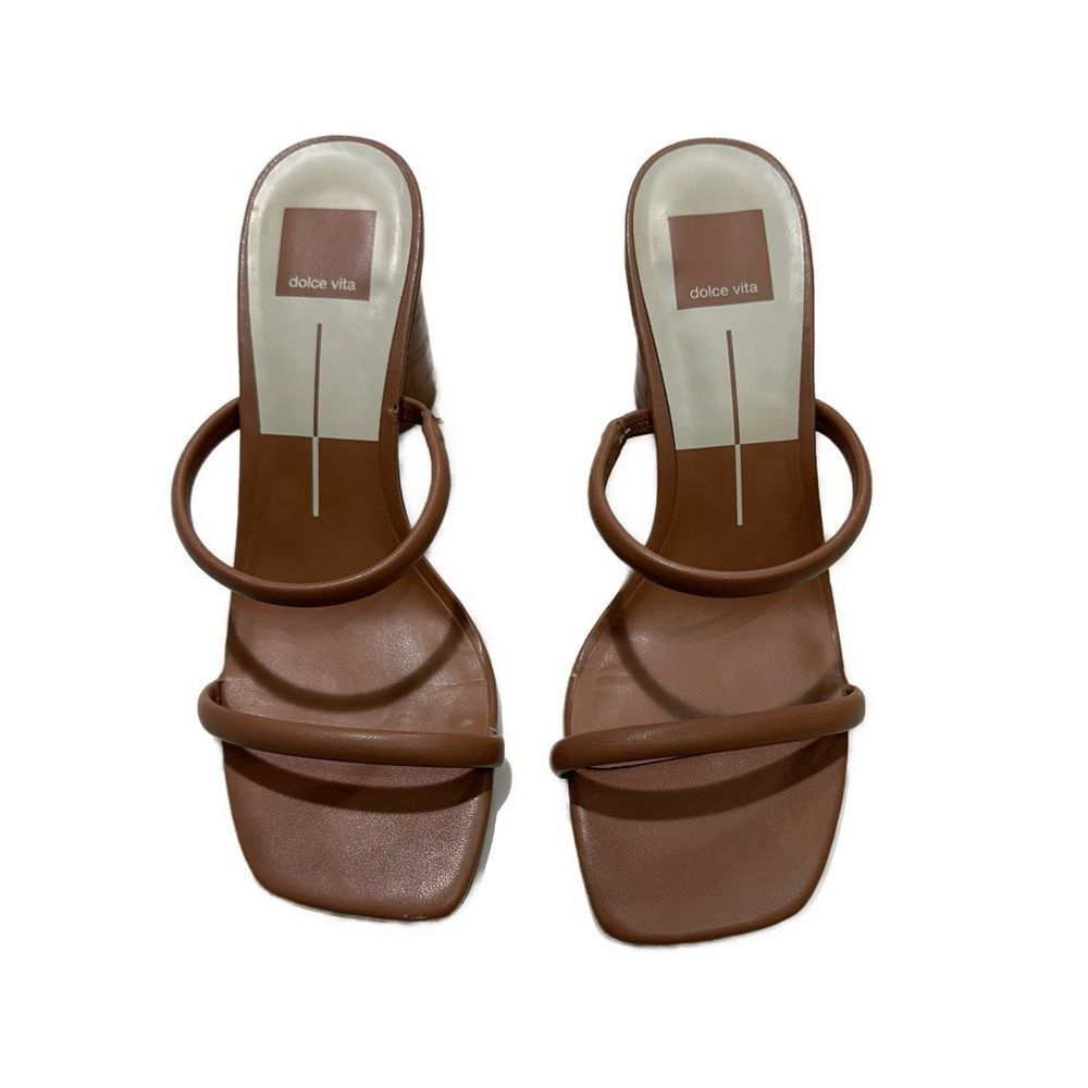 Dolce Vita Nude Brown Strappy Sandal Heels Size 8.5 - Picture 2 of 4